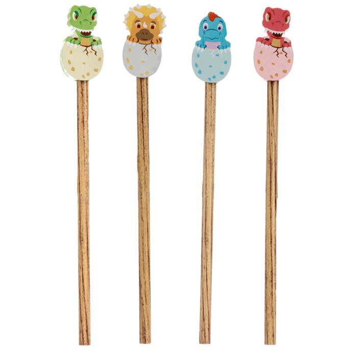 Lápiz con Tope de Goma de Borrar Bebé Dinosaurio