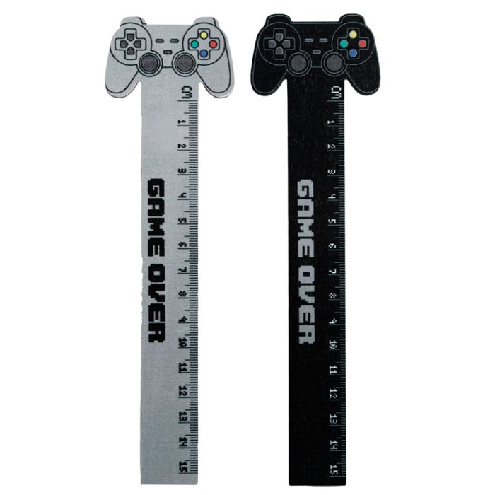 Regla de Madera con Forma Game Over 15cm