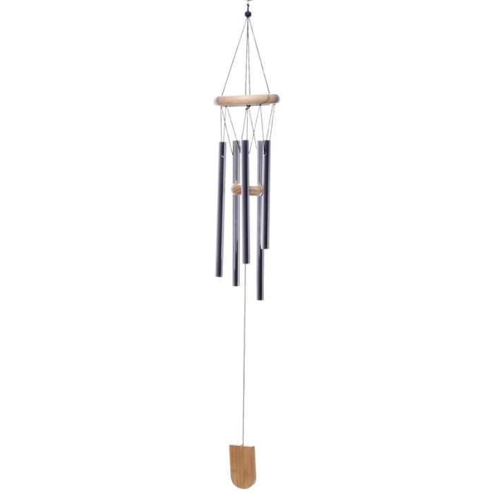 Carillón de Viento Madera con Tubos de Metal 58cm