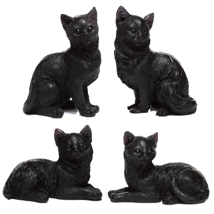 Figuras Gato Colección Sofá Gatos Negros