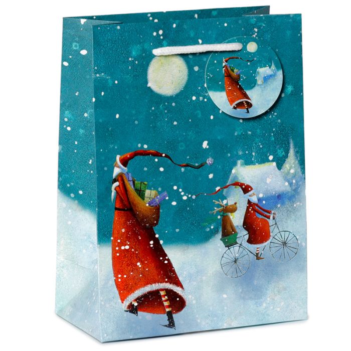 Bolsa de Regalo Navidad Jan Pashley Papá Noel Mediana