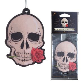 Ambientador de Coche Calavera con Rosa Perfume Rosas Ambientador de Coche Calavera con Rosa Perfume Rosas