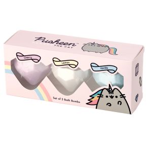 Set de 3 Bombas de Baño Gato Pusheen Pusheenicorn Aromas Afrutados Set de 3 Bombas de Baño Gato Pusheen Pusheenicorn Aromas Afrutados