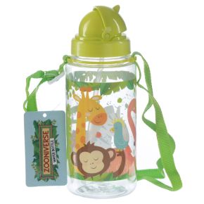 Botella de Agua Infantil con Pajita Animales del Zoo Zooniverso 450ml Botella de Agua Infantil con Pajita Animales del Zoo Zooniverso 450ml