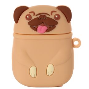 Funda de Silicona de Auriculares Inalámbricos Perro Pug Carlino Funda de Silicona de Auriculares Inalámbricos Perro Pug Carlino