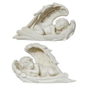 Figura Ángel Ángel Querubín Durmiendo con Alas largas Figura Ángel Ángel Querubín Durmiendo con Alas largas