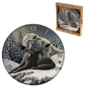 Reloj de Pared Lobos Besos en la Nieve Lisa Parker Reloj de Pared Lobos Besos en la Nieve Lisa Parker
