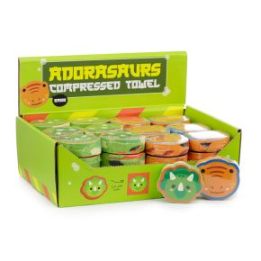 Toalla de Comprimida de Viaje Adoramals Dinosaurios Toalla de Comprimida de Viaje Adoramals Dinosaurios