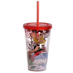 Vaso de Plástico de Doble Pared con Pajita Astérix de Astérix y Obélix Vaso de Plástico de Doble Pared con Pajita Astérix de Astérix y Obélix