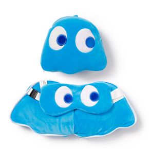 Almohada de Viaje con Antifaz Relaxeazzz Pac-Man Fantasma Azul Almohada de Viaje con Antifaz Relaxeazzz Pac-Man Fantasma Azul