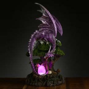 Figura de Dragón con Luz LED Leyenda Oscura Madre Dragón y Árbol de la Vida Figura de Dragón con Luz LED Leyenda Oscura Madre Dragón y Árbol de la Vida