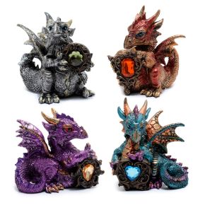 Figura de Dragón de los Elementos Piedra Protectora Figura de Dragón de los Elementos Piedra Protectora