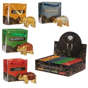 Figura Elefante Mini Elefantes de la Suerte Brillante en Bolsa Figura Elefante Mini Elefantes de la Suerte Brillante en Bolsa