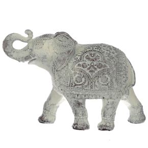 Figura de Elefante Tailandés Blanco Mediano Figura de Elefante Tailandés Blanco Mediano
