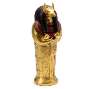 Figura Egipto Sarcófago de Anubis Egipcio Grande Figura Egipto Sarcófago de Anubis Egipcio Grande