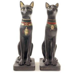 Figura Egipto Gato Negro Egipcio Figura Egipto Gato Negro Egipcio