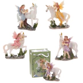 Figura Hada Bolsa de Regalo Hada Floral y Unicornio Figura Hada Bolsa de Regalo Hada Floral y Unicornio