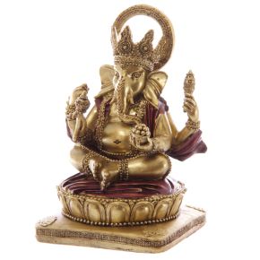 Figura Ganesh Dorada y Roja 14cm Figura Ganesh Dorada y Roja 14cm