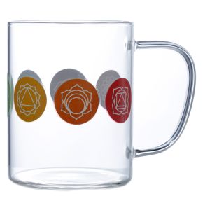 Taza de Cristal Chakras Taza de Cristal Chakras