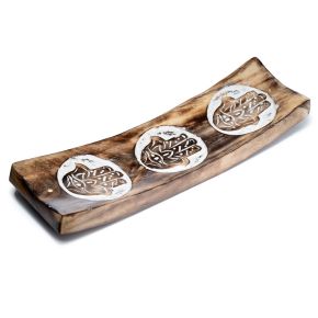 Quemador de Varillas Incienso Madera de Mango Hamsa Quemador de Varillas Incienso Madera de Mango Hamsa