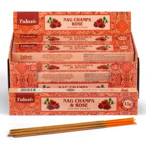 37296 Varillas de Incienso Tulasi Nag Champa Rosas 37296 Varillas de Incienso Tulasi Nag Champa Rosas