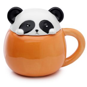 Taza de Cerámica con Tapa Oso Panda Animales Adorables Adoramals Taza de Cerámica con Tapa Oso Panda Animales Adorables Adoramals