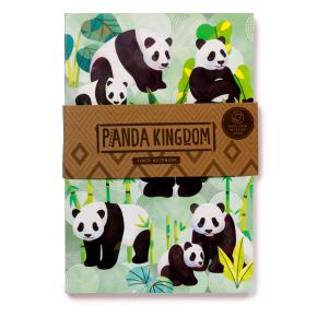 Libreta A5 de Papel Reciclado a Rayas Oso Panda Reino Animal Libreta A5 de Papel Reciclado a Rayas Oso Panda Reino Animal