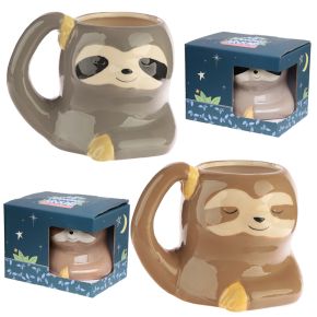 Taza de Cerámica 3D con Forma Oso Perezoso Relajado Taza de Cerámica 3D con Forma Oso Perezoso Relajado
