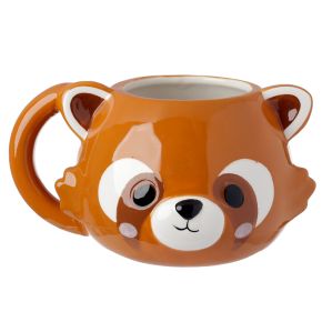 Taza de Cerámica 3D con Forma Oso Panda Rojo Adoramals Taza de Cerámica 3D con Forma Oso Panda Rojo Adoramals