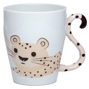 Taza de Porcelana Asa con Forma de Cola de Guepardo Zooniverso Taza de Porcelana Asa con Forma de Cola de Guepardo Zooniverso