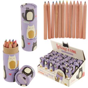 Tubo con Lápices de Colores Gato Feline Fine Tubo con Lápices de Colores Gato Feline Fine