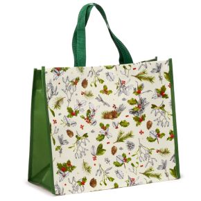 Bolsa de la Compra Reutilizable RPET Navidad Invierno Botánico Bolsa de la Compra Reutilizable RPET Navidad Invierno Botánico