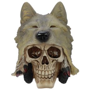 Figura Calavera Calavera con Cabeza de Lobo Figura Calavera Calavera con Cabeza de Lobo