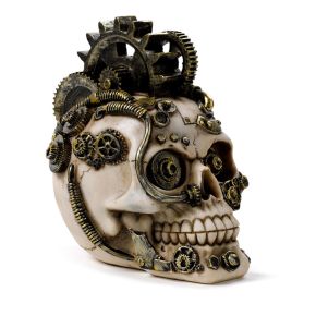 Calavera Decorativa Estilo Steampunk con Engranajes y Muelles Calavera Decorativa Estilo Steampunk con Engranajes y Muelles