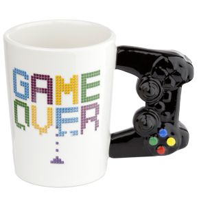 Taza de Cerámica Asa con Forma de Mando Videojuegos Game Over Taza de Cerámica Asa con Forma de Mando Videojuegos Game Over
