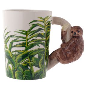 Taza de Cerámica Asa con Forma de Oso Perezoso en la Jungla Taza de Cerámica Asa con Forma de Oso Perezoso en la Jungla