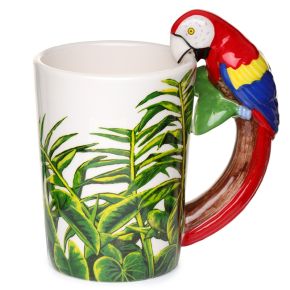 Taza de Cerámica Asa con Forma de Loro Taza de Cerámica Asa con Forma de Loro