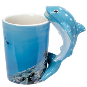 Taza de Cerámica Asa con Forma de Tiburón Ballena Taza de Cerámica Asa con Forma de Tiburón Ballena