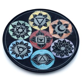 Plato Quemador de Incienso Piedra de Jabón Esteatita Chakra Plato Quemador de Incienso Piedra de Jabón Esteatita Chakra
