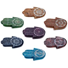 Quemador de Incienso de Varillas Mano de Piedra de Jabón Chakra Quemador de Incienso de Varillas Mano de Piedra de Jabón Chakra