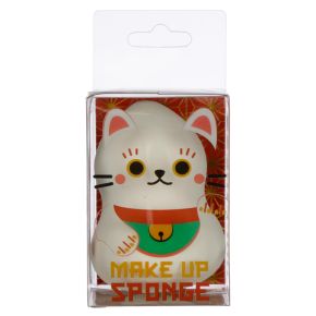 Esponja de Maquillaje Gato Maneki Neko Blanco Esponja de Maquillaje Gato Maneki Neko Blanco