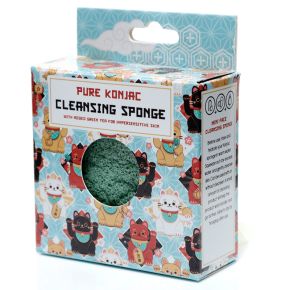 Esponja Konjac Limpiadora Gato Maneki Neko Esponja de Konjac Té Verde Esponja Konjac Limpiadora Gato Maneki Neko Esponja de Konjac Té Verde