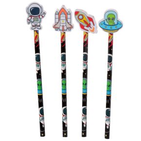 Lápiz con Tope de Goma de Borrar Diseño Espacial Lápiz con Tope de Goma de Borrar Diseño Espacial