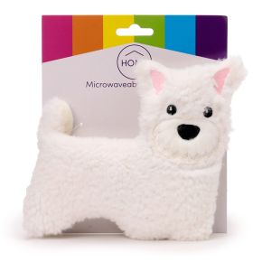 Peluche Térmico de Semillas para Microondas Perro Terrier Blanco Peluche Térmico de Semillas para Microondas Perro Terrier Blanco