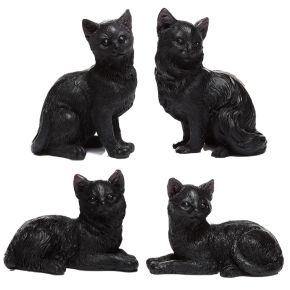 Figuras Gato Colección Sofá Gatos Negros Figuras Gato Colección Sofá Gatos Negros