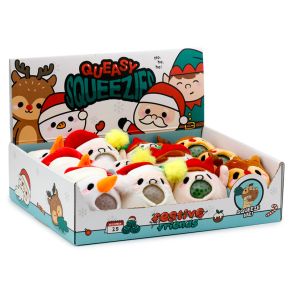 Juguete Estrujable de Peluche Queasy Squeezies Amigos Festivos Navideños Juguete Estrujable de Peluche Queasy Squeezies Amigos Festivos Navideños